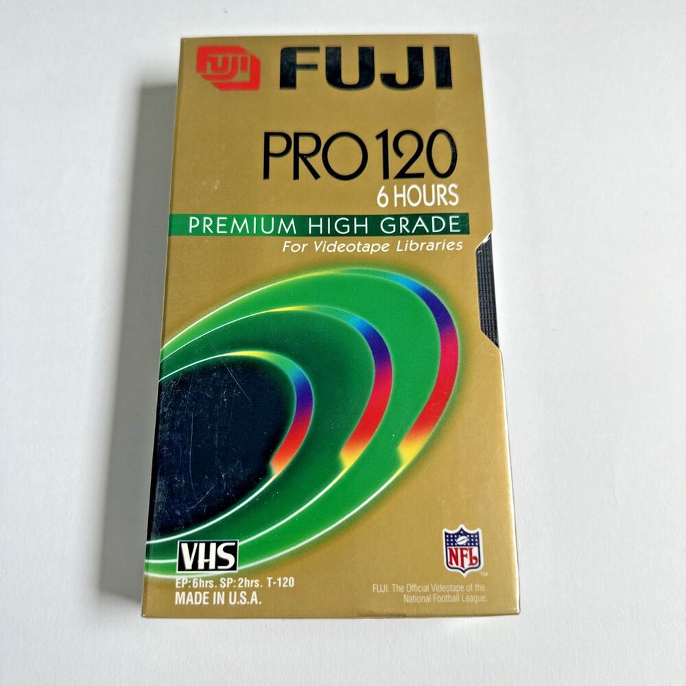 Fuji Photo VHS Tape Pro 120 6 Hours High Grade Brand New Sealed